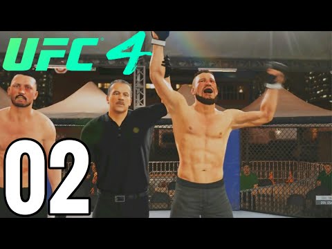 UFC 4 Career Mode Walkthrough Part 2 - CRAZY FINISHES