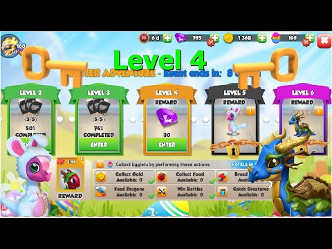 Where is the key in level 4 ?- Dragon Mania Legends | Easter Adventure castle event | DML