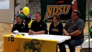preview picture of video 'Tanner Volson NDSU Signing Day 2-5-14'