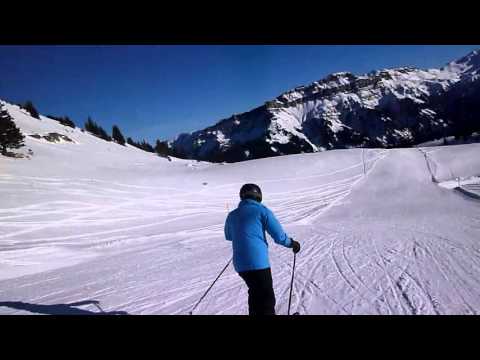 Mit 78 Jahren Ski Down Hill am Flumserberg vom Leist