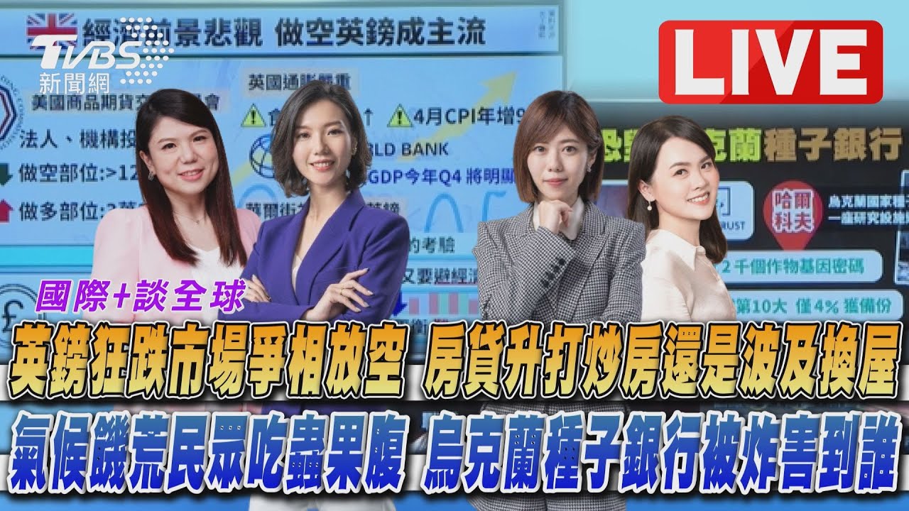 《TVBS國際+談全球》英鎊狂跌市場放空　 房貸升打炒房波及換屋族