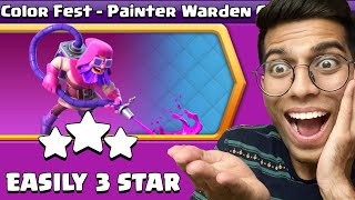 easiest way to 3 star PAINTER WARDEN CHALLENGE (Clash of Clans)