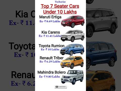 Top 7 Seater Cars Under 10 Lakhs #shorts #shortsfeed #techorize