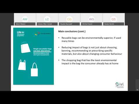 Part 2: UNEP Webinar: Addressing Single-Use Plastic Products Pollution using a Life Cycle Approach