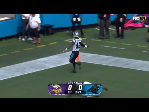 Sam Franklin 99-yd Pick 6 - VIKINGS VS PANTHERS - 2023-24 NFL SEASON - WEEK 4