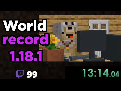 AzpazOMG - I broke the Speedrun Minecraft 1.18 World Record live, here is the run (Time: 13:12:400)