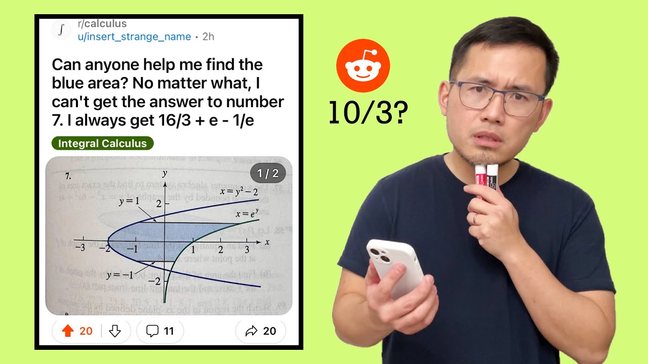 Can anyone help me find the area? No matter what I can't get the answer! Reddit calc 2 r/calculus