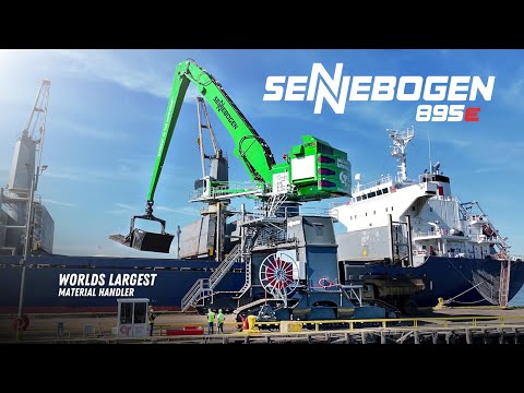 Gateway Terminal's Electric SENNEBOGEN 895E Cycle Time - The World's Largest Material Handler