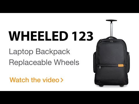 Wheeled 123 Laptop Backpack, Replaceable Wheels, 11-Inch to 16-Inch (EKP123-ECO)