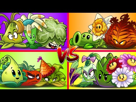 Random 4 Best Plant Teams - Who Will Win? - PvZ 2 Team Plant Vs Team Plant