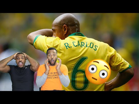 MY BROTHER FIRST TIME REACTING TO...Roberto Carlos The Most UNSTOPPABLE Goals Ever(THIS IS INSANE)