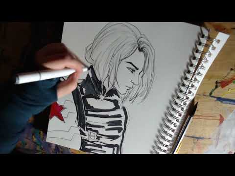 Bucky Drawing {sketch and color}