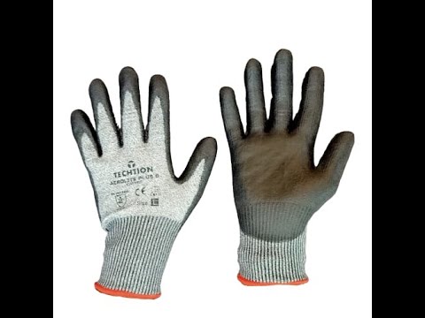 HPPE Yarn Knitted With PU Coating Gloves ( Tachfeel )