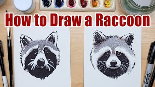 Cute Raccoon Watercolor Tutorial for Kids – Step-by-Step Drawing & Painting!
