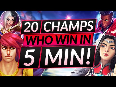 20 SUPER STRONG Champions to WIN FAST in Season 12 - BEST Early Game Picks - LoL Guide