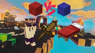Minecraft bedwars with snowfault texture pack