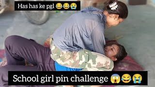 School Girl Pin Challenge 😱 | Who Will Win 😭🔥 | Funny Challenge with Sisters | gayuu022