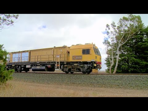 AURIZON Loram RG331 Rail Grinder MMY034 (21/5/2018) - PoathTV Australian Trains & Railways