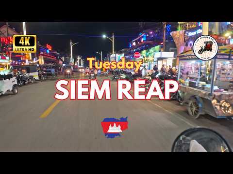 Tuesday Night Drive in Siem Reap 🇰🇭 | Street Life &amp; Night Vibes