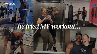 Making my boyfriend train like me 💅 | gym vlog