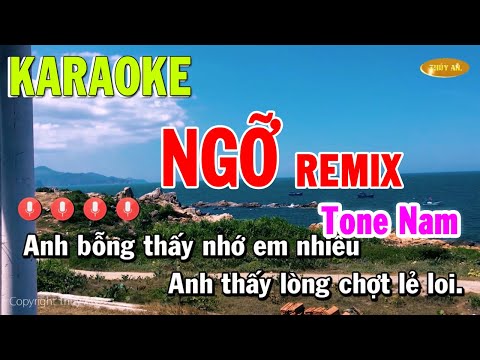 Karaoke NGỠ Remix - Tone Nam | DJ Vinahouse Siêu Mạnh