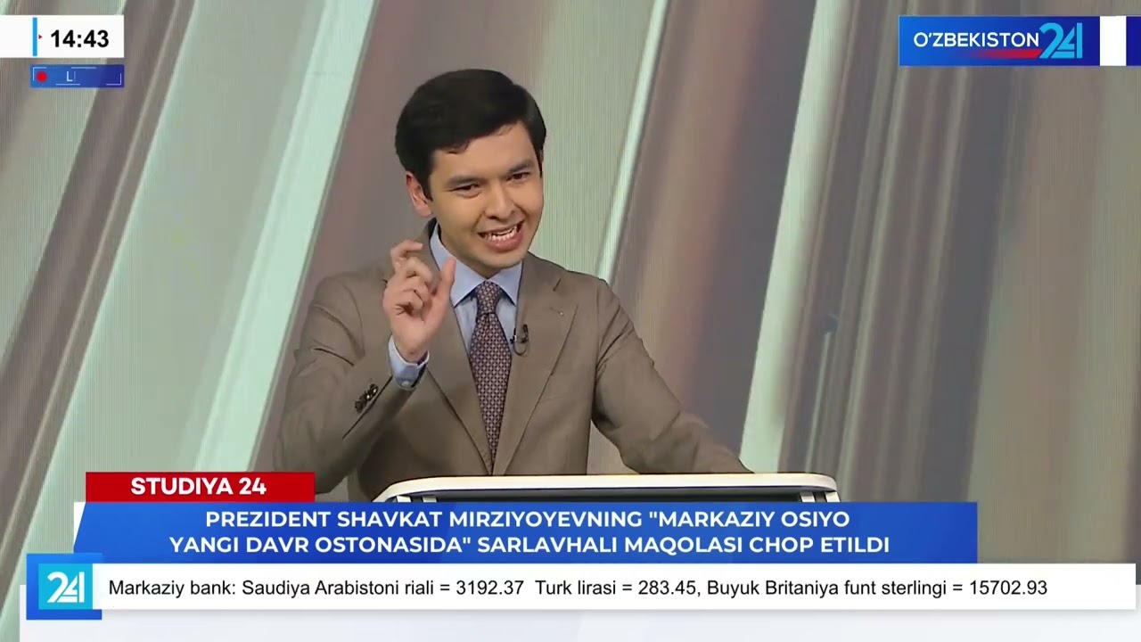 Studiya 24 | Prezident Shavkat Mirziyoyev «Markaziy Osiyo yangi davr ostonasida»