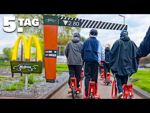 😂😨DRIVE IN ACTION und NÄCHSTER HARTER CRASH + KEGELN an TAG 5 der LAUFBAND-RAD TOUR