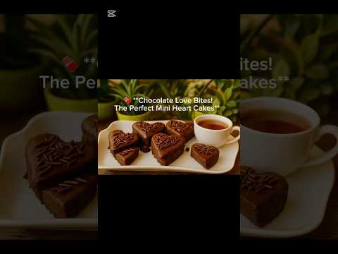 Mini Chocolate Heart Cakes 🍫❤️Soft, rich & full of lov‌e ✨#chocolatecake #کیک_شکلاتی #کیک_قلبی