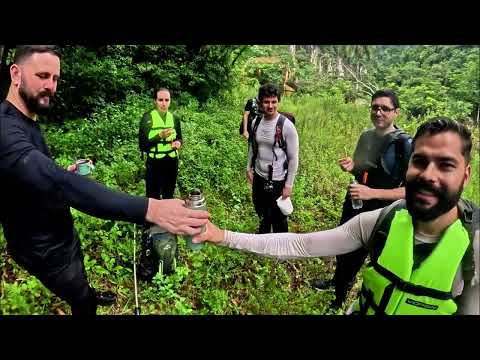 Usina do cafundo Nova Palma RS, trilha sobre leito do rio