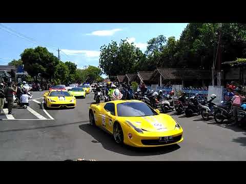 konvoi lamborghini, Ferrari di kota wonosari gunungkidul yogyakarta