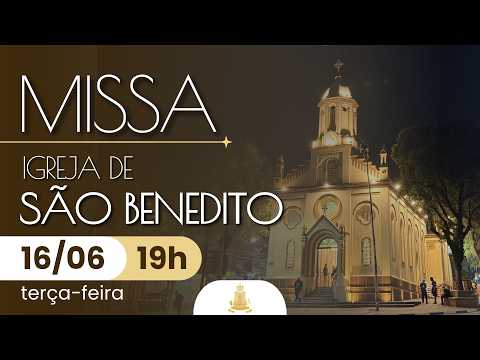 MISSA ao vivo 19h | Igreja de São Benedito em Aparecida | 16/06/2026