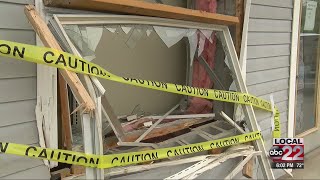 Plattsburgh hardware store damaged after pick-up truck crashes into it