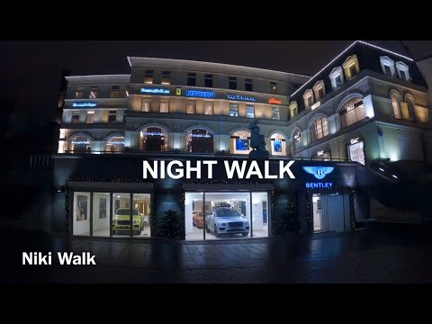 Night Walk 4k | Tretyakovsky Proyezd many famous fashion brands | Niki Walk