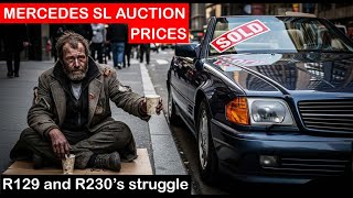 Aukcja Mercedes SL: Niskie ceny R129 i R230, Anglia