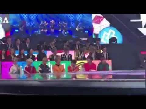 171231 BTS Jin Was Thirsty & Jimin Took A Bottle of Water For Jin @ MBC Gayo Daejejeon 2017