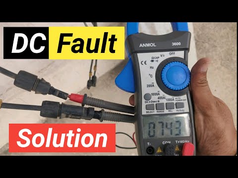 Solar DC string current fault correction, rectification, how to check solar DC fault?