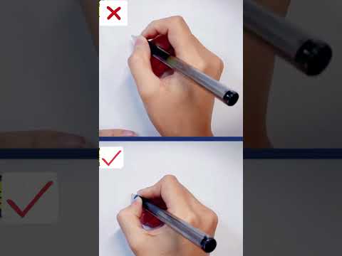 The correct way to grip a pen can make writing easier for children.