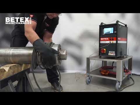Dismounting an inner bearing from shaft with the BETEX MF Quick-Heater 22kW