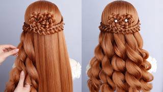 Easy & Beautiful Hairstyles! Stylish And Unique Hairstyles | Half Up Half Down Hairstyles Tutorial