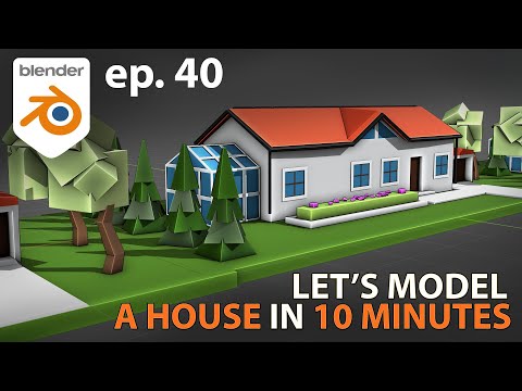 Let's Model A HOUSE in 10 MINUTES - Blender 2.9 - Ep. 40