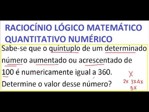 Curso Matemática Resolução comentada Questão equação primeiro 1º grau Raciocínio lógico matemático