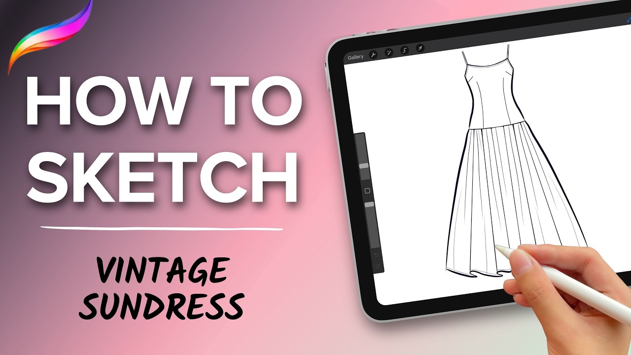 Fashion Illustration for Beginners | Procreate Process – Vintage Sundress #fashiondesign #tutorial