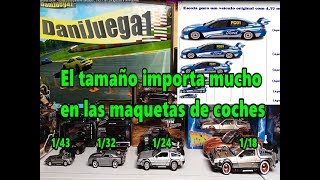 Maquetas de coches, comparar distintos tamaños, escalas y calidades, 1/43 1/18 1/24  1/32 diecast