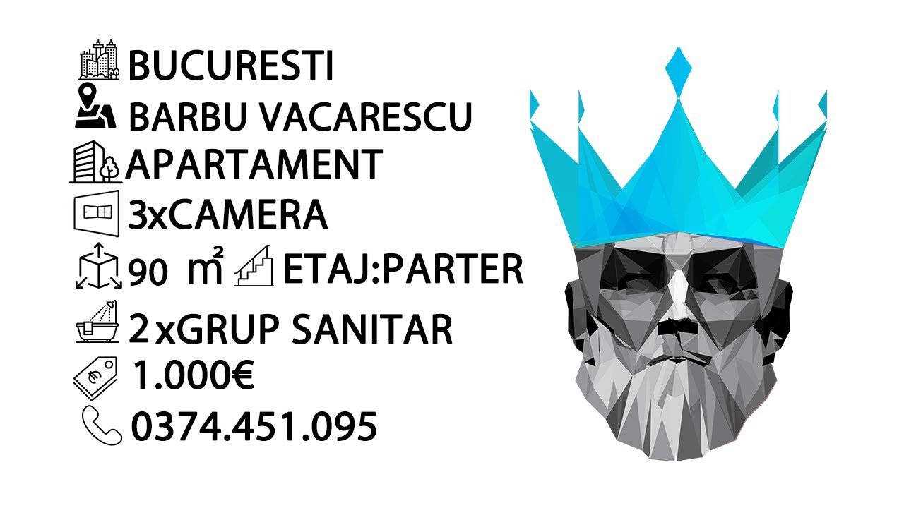 Tur video Barbu Vacarescu | 3 Camere | Spatiu firme