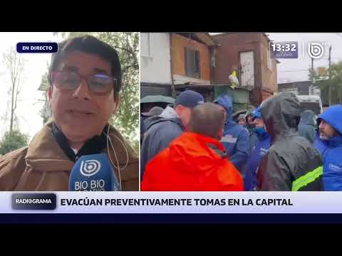 Cerca de 10.000 personas en riesgo: Evacuación preventiva en toma de Cerrillos por fuertes lluvias