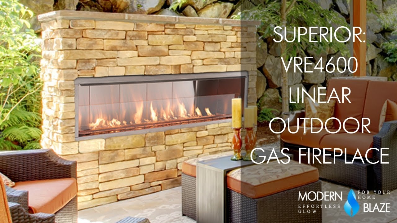 Superior Linear Vent-Free Outdoor Gas Fireplace — Modern Blaze