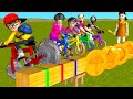Scary Teacher 3D Vs Squid Game Wheel Saw Hammer Honeycomb Candy Shapes Level Max 5 Times Challenge