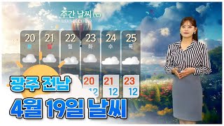 광주전남 오늘의 날씨 [뉴스투데이 2024.04.19]