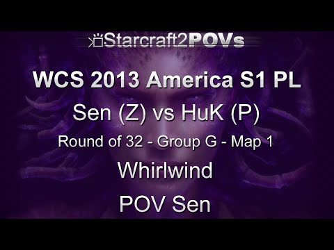 SC2 HotS - WCS 2013 AM S1 PL - Sen vs HuK - Ro32 Group G - Map 1 - Whirlwind - Sen