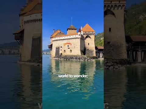 This castle floats on a lake in Switzerland, and it's stood there for 1,000 years 🇨🇭 The Château d